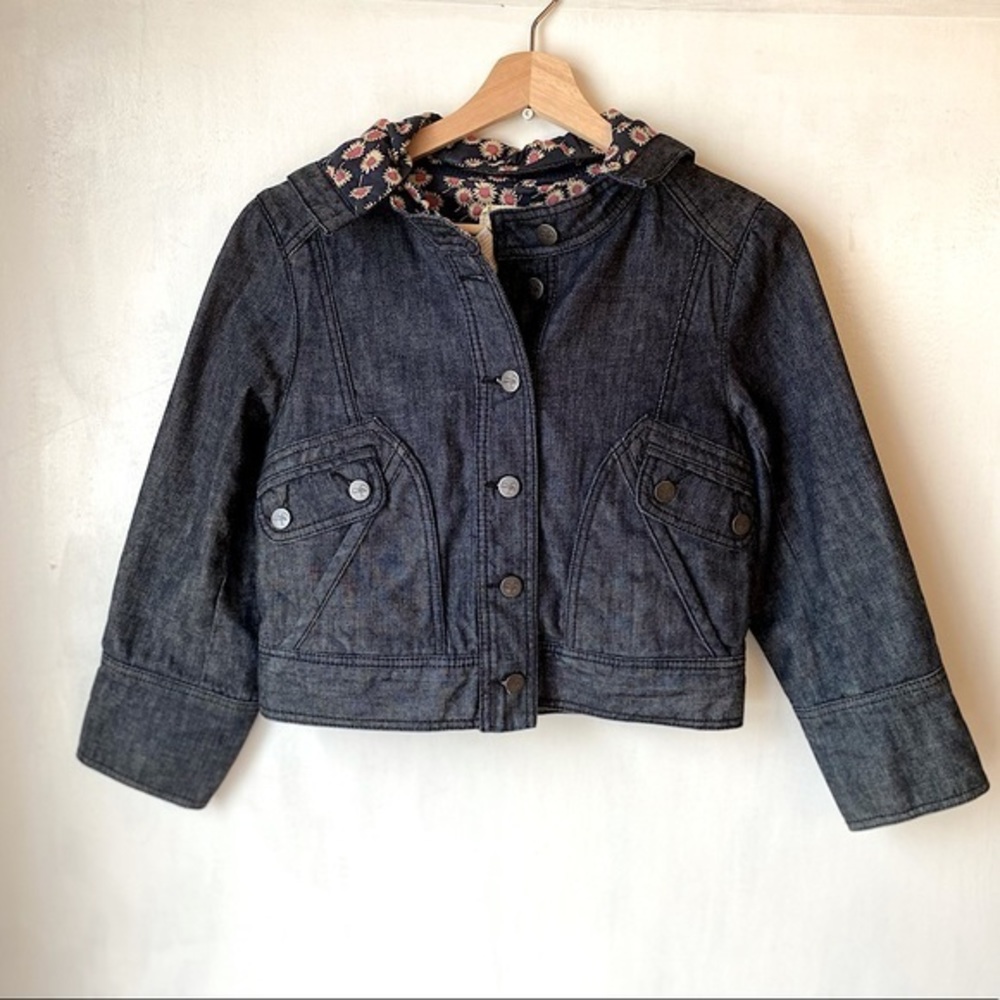 *SOLD* Anthropologie Cidra Cropped Denim Jean Jacket Size: 6